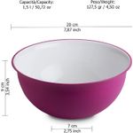 Casa si Gradina - Bucatarie si vesela - Vesela si tacamuri - Farfurii si boluri - Bol pentru salata Sanaliving, d20 cm x H9 cm 1,7L, roz - Infinity.ro