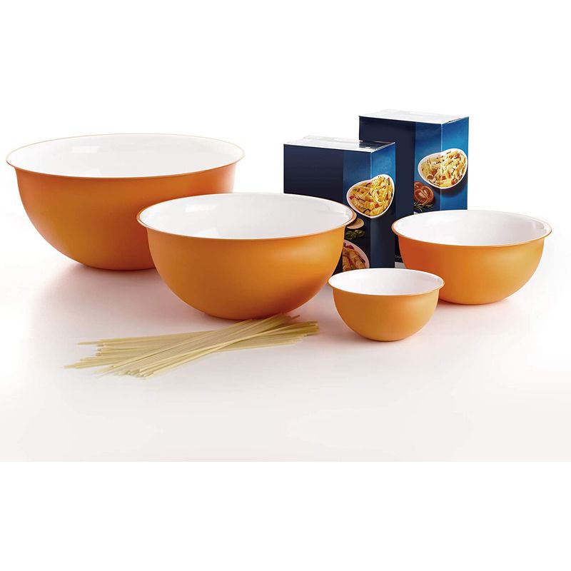 Casa si Gradina - Bucatarie si vesela - Vesela si tacamuri - Farfurii si boluri - Bol pentru salata Sanaliving d26,5 cm x H12 3,5L, portocaliu - Infinity.ro