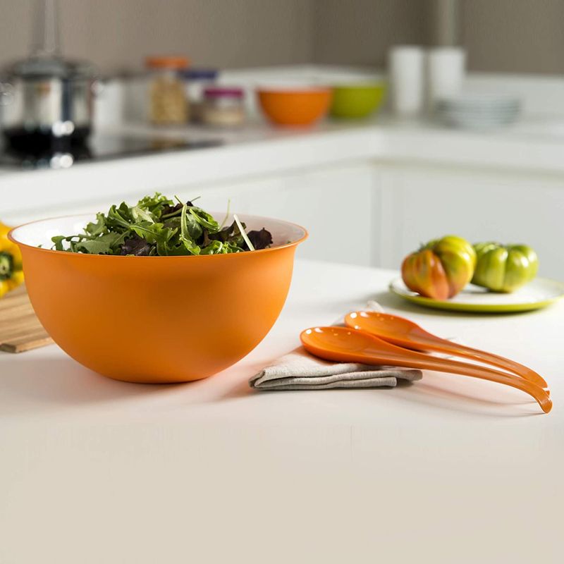 Casa si Gradina - Bucatarie si vesela - Vesela si tacamuri - Farfurii si boluri - Bol pentru salata Sanaliving d26,5 cm x H12 3,5L, portocaliu - Infinity.ro