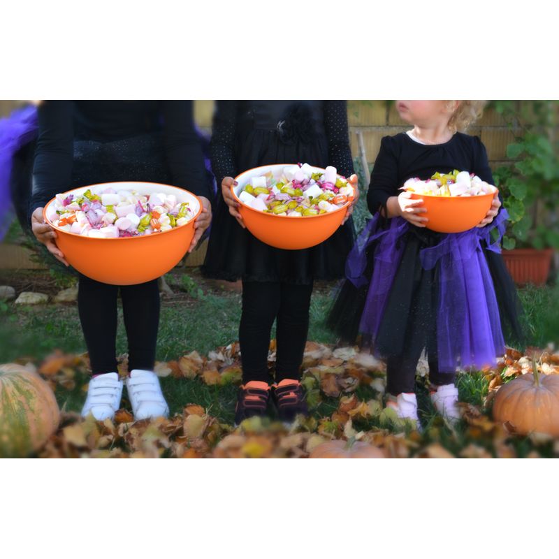 Casa si Gradina - Bucatarie si vesela - Vesela si tacamuri - Farfurii si boluri - Bol pentru salata Sanaliving d26,5 cm x H12 3,5L, portocaliu - Infinity.ro