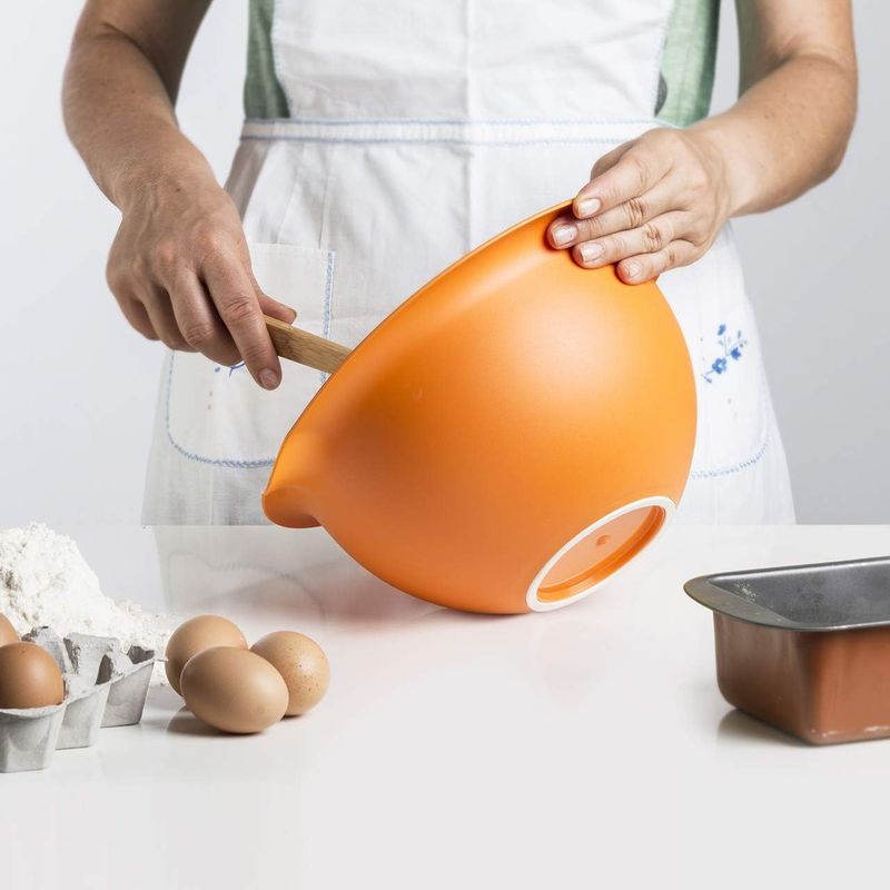 Casa si Gradina - Bucatarie si vesela - Vesela si tacamuri - Farfurii si boluri - Bol Mediu Sanaliving, 25 x 23,5 x 13 cm, 2L, portocaliu - Infinity.ro
