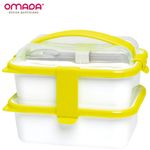 Casa si Gradina - Bucatarie si vesela - Organizare si depozitare bucatarie - Cutii alimentare - Set cutie de pranz Young Sanaliving, cu toarta si tacamuri 20x14,5x15,5 cm 1L si 1L, verde - Infinity.ro