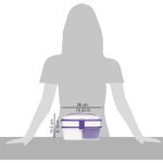 Casa si Gradina - Bucatarie si vesela - Organizare si depozitare bucatarie - Cutii alimentare - Set cutie de pranz Man Sanaliving, cu toarta si tacamuri 26x17,5x15,5 cm, 1L si 2L, violet - Infinity.ro