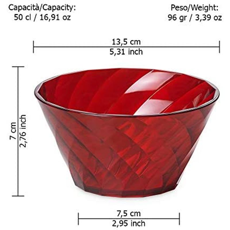 Casa si Gradina - Bucatarie si vesela - Vesela si tacamuri - Farfurii si boluri - Bol DIAMOND d.13,5 cm, rosu - Infinity.ro