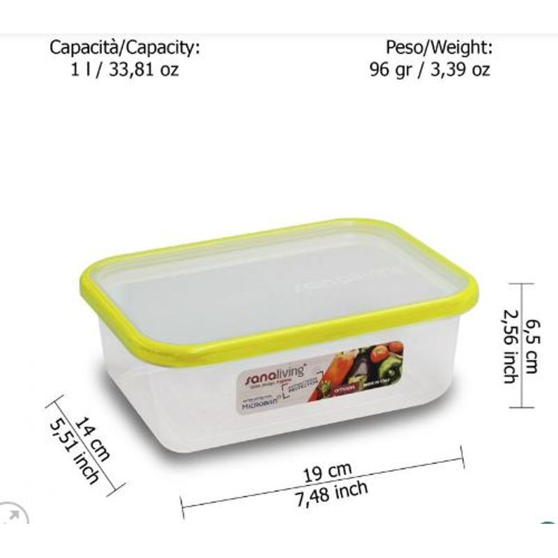 Casa si Gradina - Bucatarie si vesela - Organizare si depozitare bucatarie - Cutii alimentare - Set 3 cutii de conservare alimente Sanaliving 15x11x5cm,0,4L si 19x14x6,5cm, 1L si 24x16,5x8cm 2L, multicolor - Infinity.ro