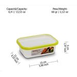 Casa si Gradina - Bucatarie si vesela - Organizare si depozitare bucatarie - Cutii alimentare - Set 3 cutii de conservare alimente Sanaliving 15x11x5cm,0,4L si 19x14x6,5cm, 1L si 24x16,5x8cm 2L, multicolor - Infinity.ro