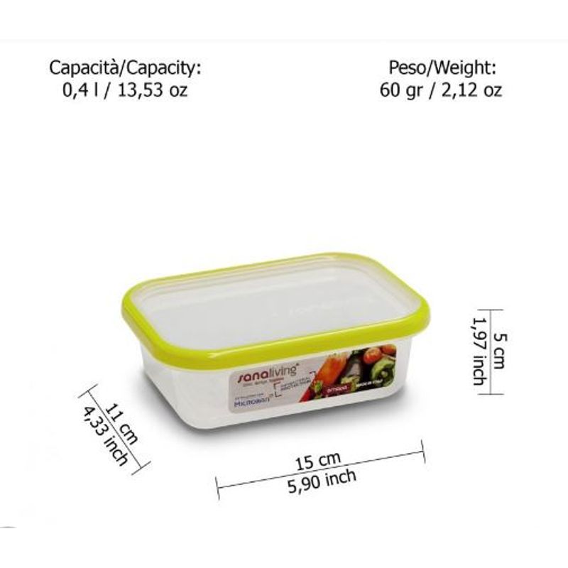 Casa si Gradina - Bucatarie si vesela - Organizare si depozitare bucatarie - Cutii alimentare - Set 3 cutii de conservare alimente Sanaliving 15x11x5cm,0,4L si 19x14x6,5cm, 1L si 24x16,5x8cm 2L, multicolor - Infinity.ro