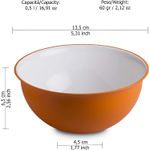 Casa si Gradina - Bucatarie si vesela - Vesela si tacamuri - Farfurii si boluri - Bol Sanaliving 13,5 cm, H6,5 cm, 0,5L, portocaliu - Infinity.ro