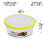 Casa si Gradina - Bucatarie si vesela - Organizare si depozitare bucatarie - Cutii alimentare - Set de 3 cutii de conservare alimente Sanaliving 18xh6,5 cm, 1L, multicolor - Infinity.ro