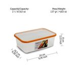 Casa si Gradina - Bucatarie si vesela - Organizare si depozitare bucatarie - Cutii alimentare - Set de 3 cutii de conservare alimente Sanaliving 24x16,5x8 cm, 2L, multicolor - Infinity.ro
