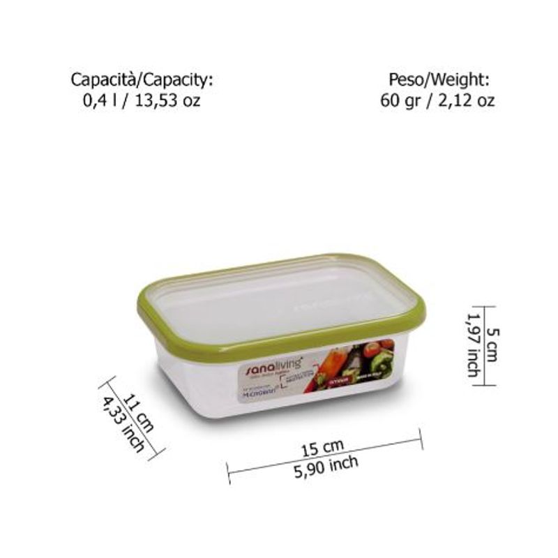 Casa si Gradina - Bucatarie si vesela - Organizare si depozitare bucatarie - Cutii alimentare - Cutie de conservare alimente Sanaliving 15x11x5 cm.0,4L capac fucsia - Infinity.ro