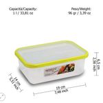 Casa si Gradina - Bucatarie si vesela - Organizare si depozitare bucatarie - Cutii alimentare - Set de 3 cutii de conservare alimente Sanaliving 19x14x6,5 cm, 1L, multicolor - Infinity.ro