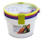 Casa si Gradina - Bucatarie si vesela - Organizare si depozitare bucatarie - Cutii alimentare - Set 3 cutii de conservare alimente Sanaliving 18xh10,5 cm 1.6L, multicolor - Infinity.ro