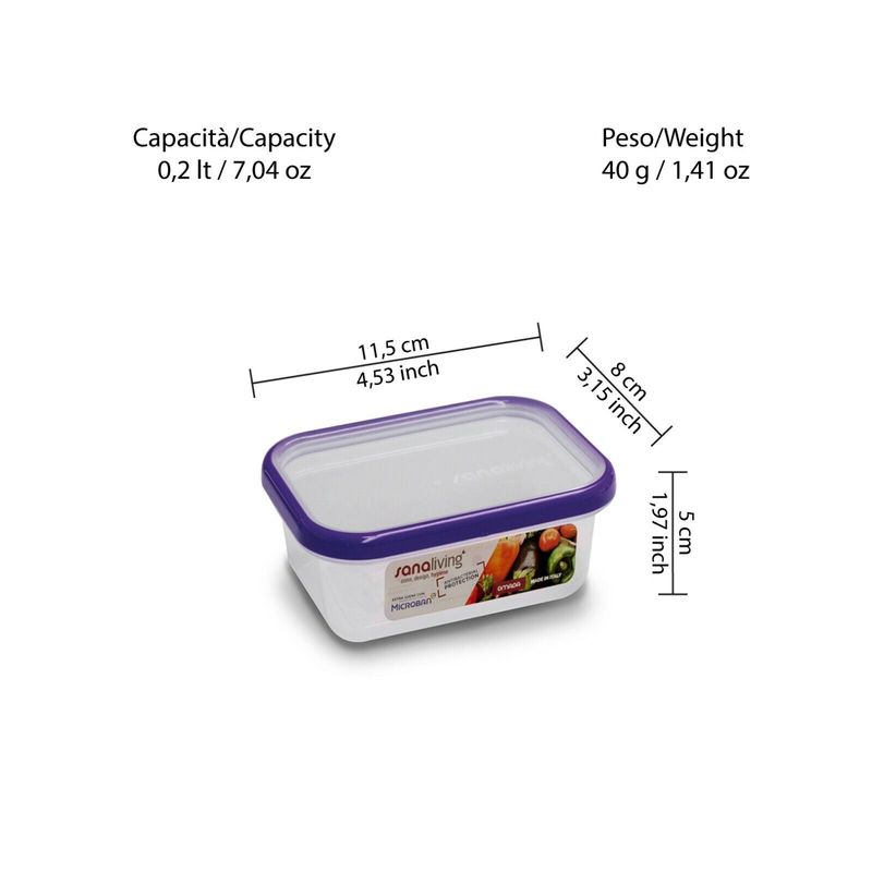 Casa si Gradina - Bucatarie si vesela - Organizare si depozitare bucatarie - Cutii alimentare - Cutie conservare alimente Sanaliving 11,5x8x5 cm./0,2L, roz - Infinity.ro