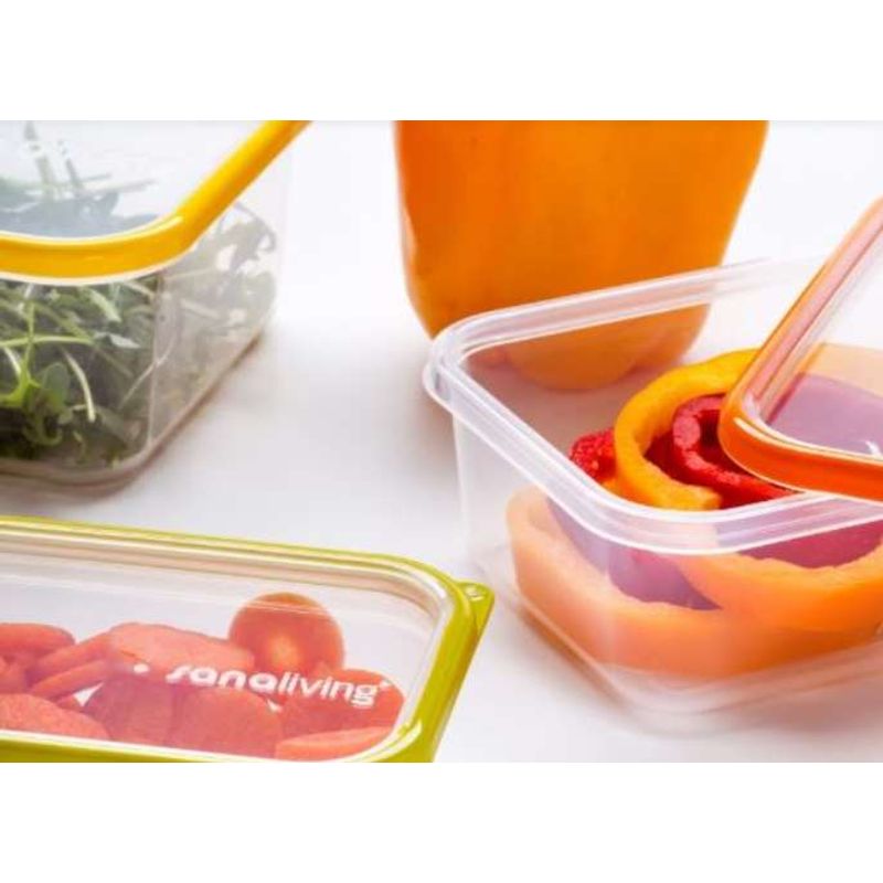 Casa si Gradina - Bucatarie si vesela - Organizare si depozitare bucatarie - Cutii alimentare - Cutie conservare alimente Sanaliving 11,5x8x5 cm. 0,2L, portocaliu - Infinity.ro