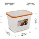 Casa si Gradina - Bucatarie si vesela - Organizare si depozitare bucatarie - Cutii alimentare - Set de 3 cutii de conservare alimente Sanaliving 19x14x13,5 cm 2,1L, multicolor - Infinity.ro