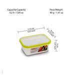 Casa si Gradina - Bucatarie si vesela - Organizare si depozitare bucatarie - Cutii alimentare - Set de 3 cutii de conservare alimente Sanaliving 11.5x8x5.11, 5X8x5.19x14x6.5 cm, 1L, 0.2L 0.2L capac culori asortate fucsia, lime, violet - Infinity.ro