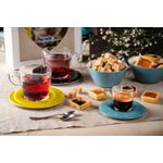 Casa si Gradina - Bucatarie si vesela - Cani si pahare - Cani si cesti - Set de 4 cesti de cafea Eat Pop 12 x 12 x H6,5 cm, 10cl fiecare, portocaliu - Infinity.ro