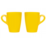 Casa si Gradina - Bucatarie si vesela - Cani si pahare - Cani si cesti - Set de 2 cani Eat Pop 11,8 x 8,5 x 11 cm, 30cl fiecare, galben - Infinity.ro