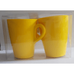 Casa si Gradina - Bucatarie si vesela - Cani si pahare - Cani si cesti - Set de 2 cani Eat Pop 11,8 x 8,5 x 11 cm, 30cl fiecare, galben - Infinity.ro