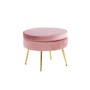Scaun de lux, tesatura de catifea roz / auriu cromat, Art-deco, NOBLIN TIP 1