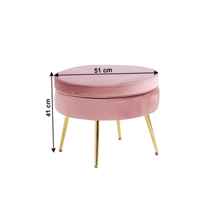 Scaun de lux, tesatura de catifea roz / auriu cromat, Art-deco, NOBLIN TIP 1