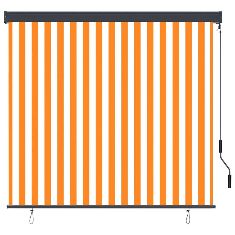 Casa si Gradina - Textile si covoare - Rulouri si jaluzele - Jaluzea tip rulou de exterior, alb si portocaliu, 160 x 250 cm - Infinity.ro
