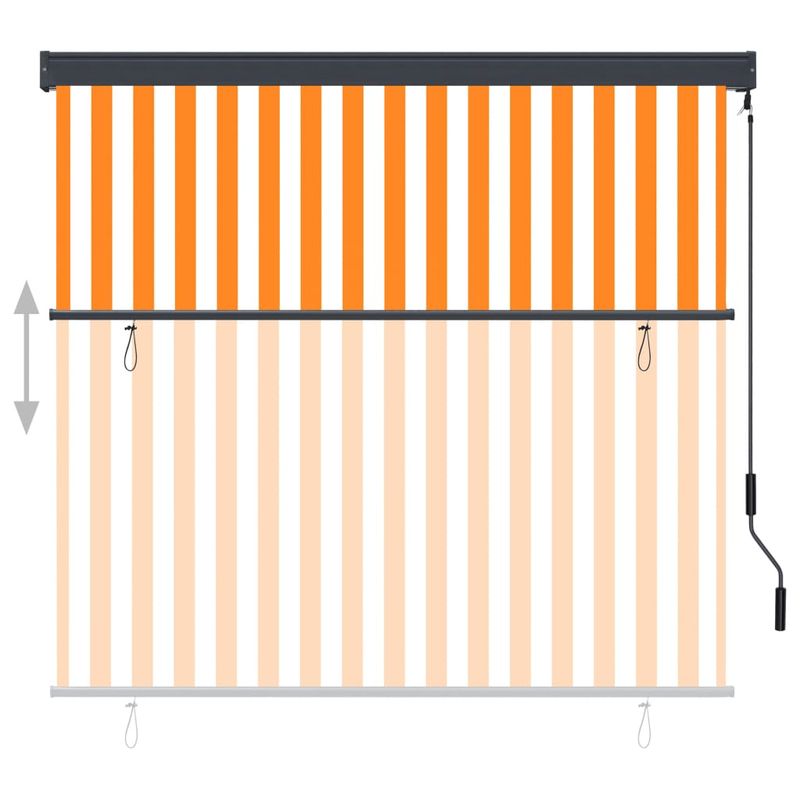 Casa si Gradina - Textile si covoare - Rulouri si jaluzele - Jaluzea tip rulou de exterior, alb si portocaliu, 160 x 250 cm - Infinity.ro
