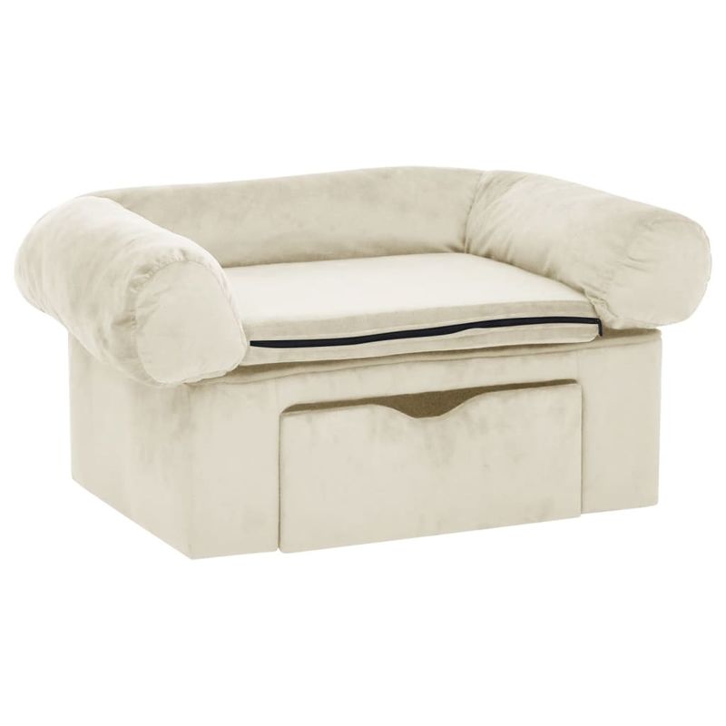 Petshop - Accesorii petshop - Culcusuri si custi - Culcusuri si saltele - Canapea pentru caini, cu sertar, crem, 75 x 50 x 38 cm, plus - Infinity.ro