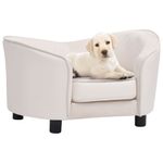 Petshop - Accesorii petshop - Culcusuri si custi - Culcusuri si saltele - Canapea pentru caini, crem, 69 x 49 x 40 cm, plus/piele ecologica, 69 x 49 x 40 cm - Infinity.ro