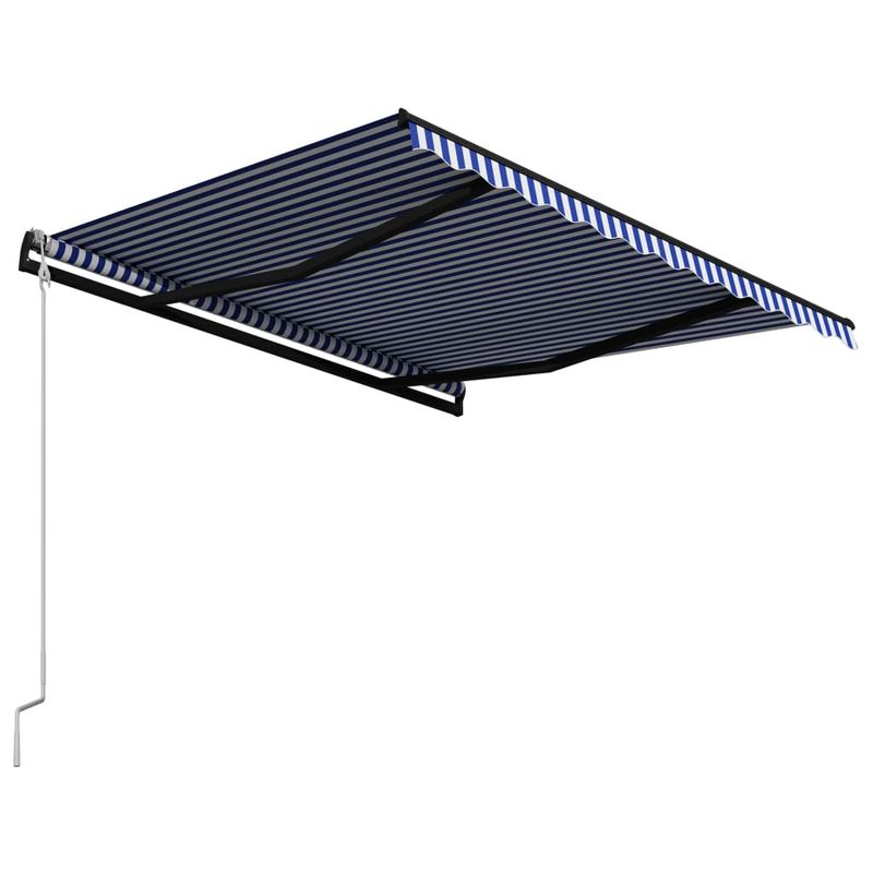 Casa si Gradina - Gradina si terasa - Umbrele si pavilioane - Pavilioane - Copertina retractabila automat, albastru/alb/negru, 350 x 250 cm - Infinity.ro