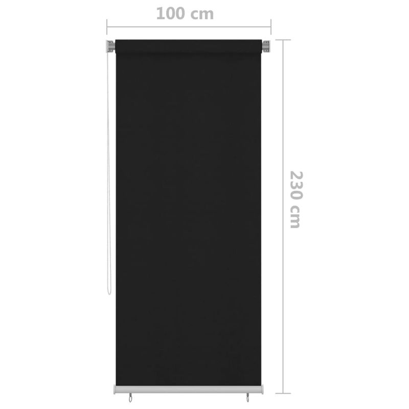 Casa si Gradina - Textile si covoare - Rulouri si jaluzele - Jaluzea tip rulou de exterior, 100 x 230 cm, negru - Infinity.ro