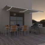 Casa si Gradina - Gradina si terasa - Umbrele si pavilioane - Pavilioane - Copertina retractabila manual cu LED, crem, 600 x 300 cm - Infinity.ro