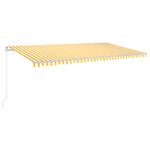 Casa si Gradina - Gradina si terasa - Umbrele si pavilioane - Pavilioane - Copertina retractabila manual cu LED, galben/alb, 600 x 300 cm - Infinity.ro