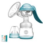 Jucarii, Copii si Bebe - Maternitate - Pompe de san - Pompa de san manuala BEBUMI BM PRO, albastru + 30 pungi - Infinity.ro