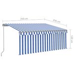 Casa si Gradina - Gradina si terasa - Umbrele si pavilioane - Pavilioane - Copertina retractabila manual cu stor/LED albastru/alb 3,5 x 2,5m - Infinity.ro