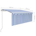 Casa si Gradina - Gradina si terasa - Umbrele si pavilioane - Pavilioane - Copertina retractabila automat cu stor, albastru/alb, 3,5 x 2,5 m - Infinity.ro