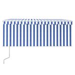 Casa si Gradina - Gradina si terasa - Umbrele si pavilioane - Pavilioane - Copertina retractabila automat cu stor, albastru/alb, 3,5 x 2,5 m - Infinity.ro