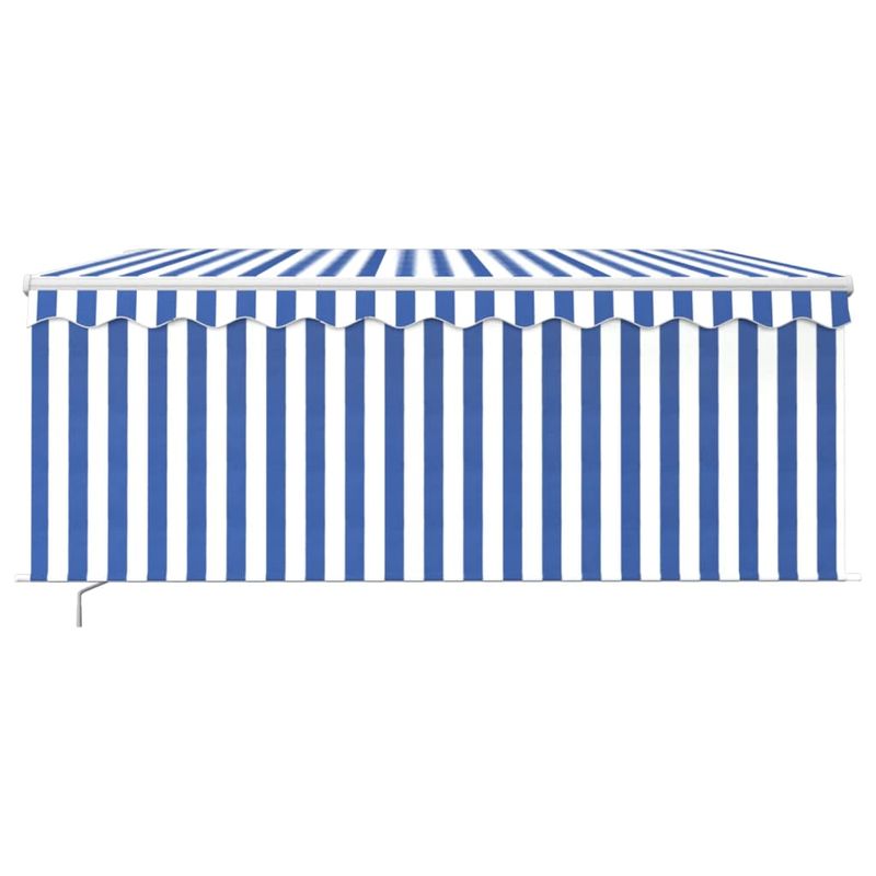 Casa si Gradina - Gradina si terasa - Umbrele si pavilioane - Pavilioane - Copertina retractabila manual cu stor/LED albastru/alb 3,5 x 2,5m - Infinity.ro