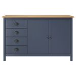 Casa si Gradina - Mobilier - Comode si corpuri - Comode - Servanta Hill, 130 x 40 x 80 cm, gri, lemn masiv de pin - Infinity.ro
