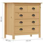 Casa si Gradina - Mobilier - Comode si corpuri - Comode - Servanta Hill, 79 x 40 x 80 cm, lemn masiv de pin - Infinity.ro