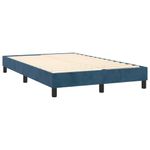 Casa si Gradina - Mobilier - Paturi si accesorii - Paturi - Pat cu arcuri, saltea și LED, saltea și LED, albastru, 120x200 cm, catifea, model unică și cuie de tapițerie - Infinity.ro