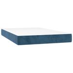 Casa si Gradina - Mobilier - Paturi si accesorii - Paturi - Pat cu arcuri, saltea și LED, saltea și LED, albastru, 120x200 cm, catifea, model unică și cuie de tapițerie - Infinity.ro