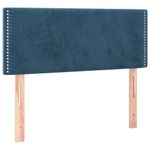 Casa si Gradina - Mobilier - Paturi si accesorii - Paturi - Pat cu arcuri, saltea și LED, saltea și LED, albastru, 120x200 cm, catifea, model unică și cuie de tapițerie - Infinity.ro