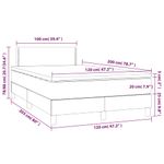 Casa si Gradina - Mobilier - Paturi si accesorii - Paturi - Pat cu arcuri, saltea și LED, saltea și LED, albastru, 120x200 cm, catifea, model unică și cuie de tapițerie - Infinity.ro