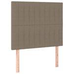 Casa si Gradina - Mobilier - Paturi si accesorii - Paturi - Pat cu arcuri, saltea si LED, gri taupe, 80x200 cm, textil - Infinity.ro