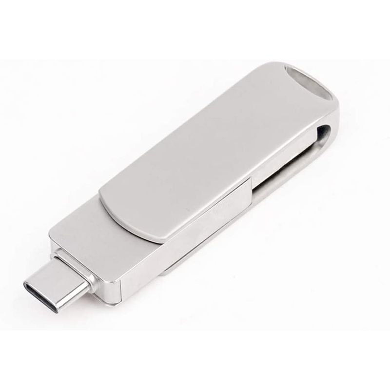 PC, gaming si accesorii - Periferice PC - Memorii USB - Memorie USB Dual Drive pentru Smartphone, Tablete si Calculatoare SpectrumPoint®, 64 Gbps, USB 3.1, USB Type-C, Argintiu - Infinity.ro