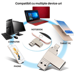 PC, gaming si accesorii - Periferice PC - Memorii USB - Memorie USB Dual Drive pentru Smartphone, Tablete si Calculatoare SpectrumPoint®, 256 Gbps, USB 3.1, USB Type-C - Infinity.ro