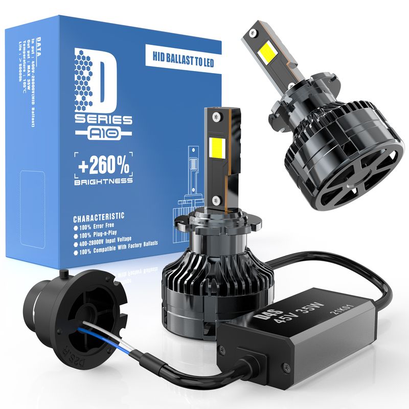 Auto si Moto - Electrice auto - Iluminare si semnalizare - Becuri auto - Set de 2 becuri led D4S/R plug and play 35W - Infinity.ro