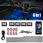 Auto si Moto - Electrice auto - Iluminare si semnalizare - Becuri auto - Kit Lumini Ambientale Symphony interior auto 6 in 1 Xentech Light App control, RGB - Infinity.ro